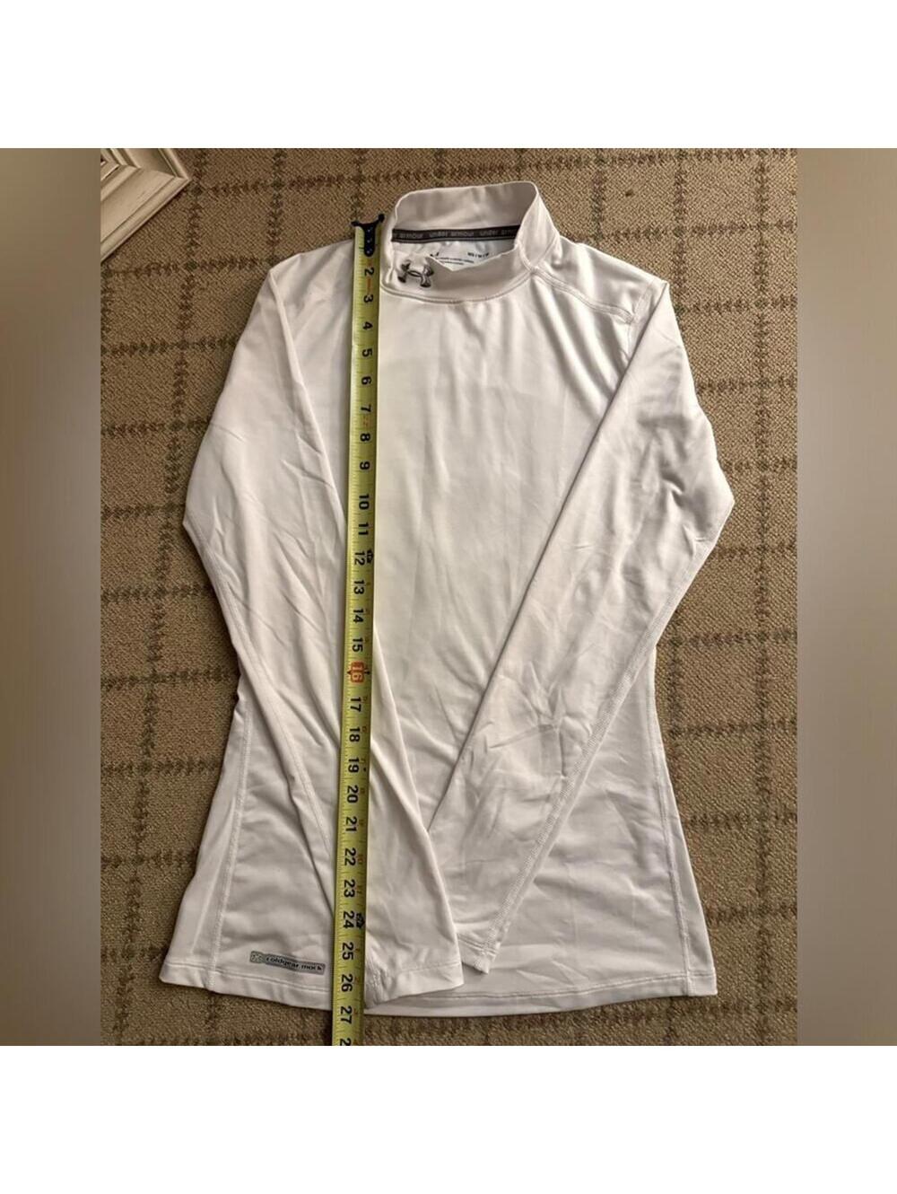 Under Armour Cold Gear Mock Neck long sleeve base layer white M